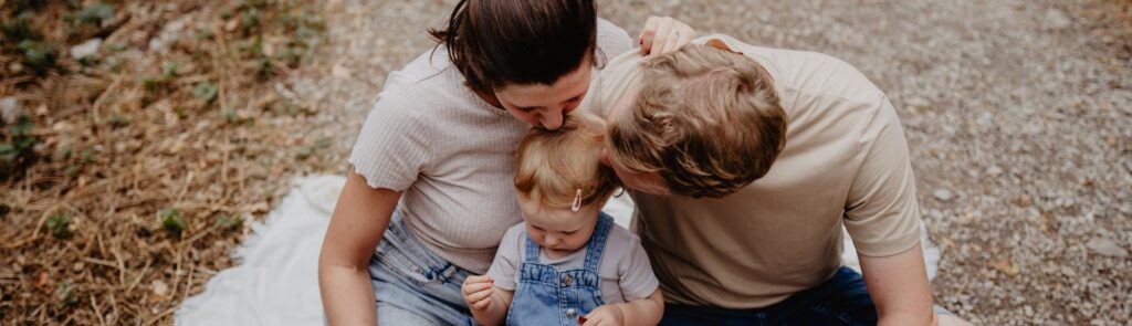 Mama, Papa und Tochter